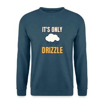 Es ist nur Nieselregen, lustiges britisches Regenwetter. - Unisex Pullover - Indigoblau - Vorne