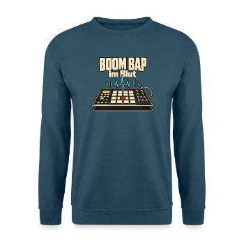 Boom Bap Oldschool Hip Hop 90er Rap Fan - Unisex Pullover - Indigoblau - Vorne