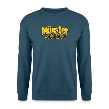 Münster Fahrradrennfahrer Gelb Retro - Unisex Pullover - Indigoblau - Vorne