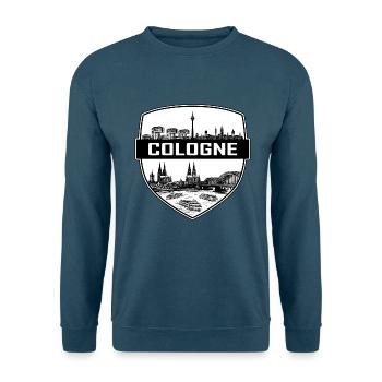 Köln, Deutschland, Schildwappen, Dom, Rheingeschenk - Unisex Pullover - Indigoblau - Vorne