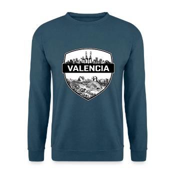 Valencia Spain Shield Wappen Kunst & Wissenschaften Geschenk - Unisex Pullover - Indigoblau - Vorne