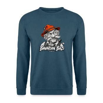 Cooles bayerisches Motiv Bavarian Bazi Portrait - Unisex Pullover - Indigoblau - Vorne