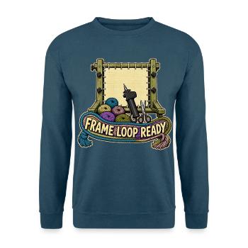 FRAME LOOP READY - Unisex Pullover - Indigoblau - Vorne