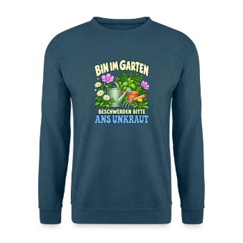 Gärtnerin Geschenkidee Botanik Pflanzenfreunde - Unisex Pullover - Indigoblau - Vorne
