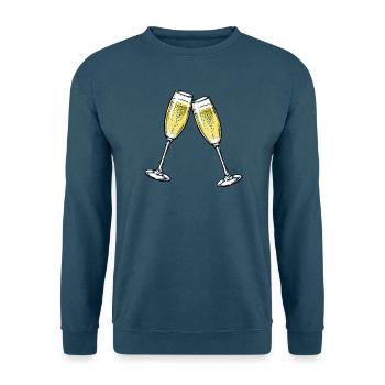 Sekt Gläser - Unisex Pullover - Indigoblau - Vorne