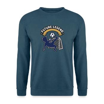 Zukünftige Legende – Backyard Soccer Kid Abzeichen - Unisex Pullover - Indigoblau - Vorne