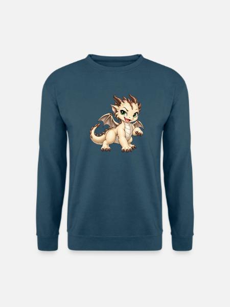 Frecher Champignon Drache – Süßes Drachenbaby - Unisex Pullover - Indigoblau