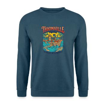 View City Vintage Thionville France Moselle - Unisex Pullover - Indigoblau - Vorne