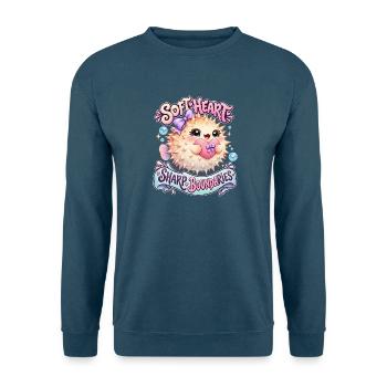 Sanftes Herz: Klare Grenzen - Unisex Pullover - Indigoblau - Vorne