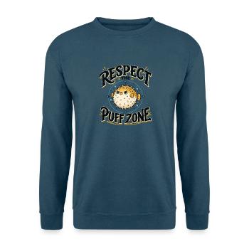 Respect the Puff Zone – Stachelpuffer - Unisex Pullover - Indigoblau - Vorne