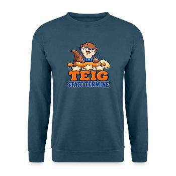Teig statt Termine – Back-Otter mit Plätzchen - Unisex Pullover - Indigoblau - Vorne
