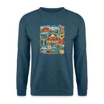 Australien Reisesticker - Unisex Pullover - Indigoblau - Vorne