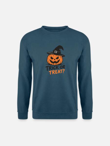 Halloween Kürbis-Hexe Trick or Treat - Unisex Pullover - Indigoblau