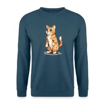 Wasserfarben Kätzchen Blick - Unisex Pullover - Indigoblau - Vorne