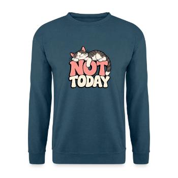 Schlafende Süße Katze Spruch Katzenliebhaber Shirt - Unisex Pullover - Indigoblau - Vorne