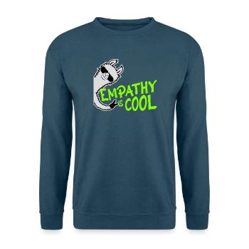 Empathy is cool freches Lama Empathie Mit Herz - Unisex Pullover - Indigoblau - Vorne