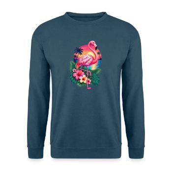 Niedlicher Flamingo Süße Flamingos - Unisex Pullover - Indigoblau - Vorne