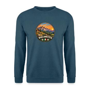 Dolomiten Italien Berge Wandern Natur - Unisex Pullover - Indigoblau - Vorne