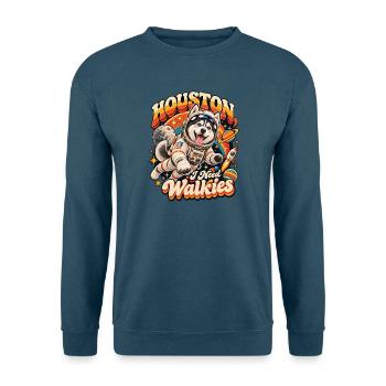 Houston Walkies Astronaut Hund - Unisex Pullover - Indigoblau - Vorne