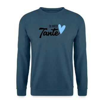Tante werden - Unisex Pullover - Indigoblau - Vorne