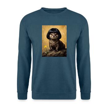 Lustiger Otter Bob Haarschnitt - Unisex Pullover - Indigoblau - Vorne