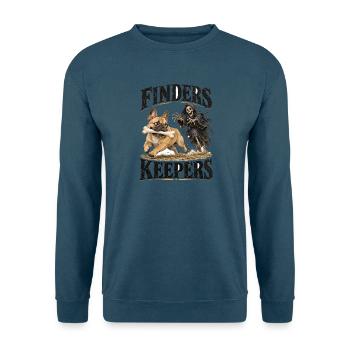  Finders Keepers Französische Bulldogge Mit - Unisex Pullover - Indigoblau - Vorne