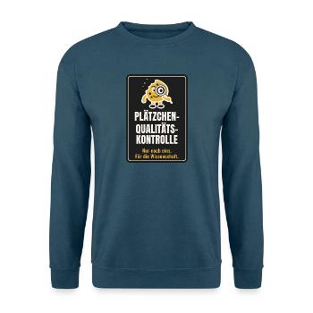 Plätzchen-Qualitätskontrolle - Unisex Pullover - Indigoblau - Vorne