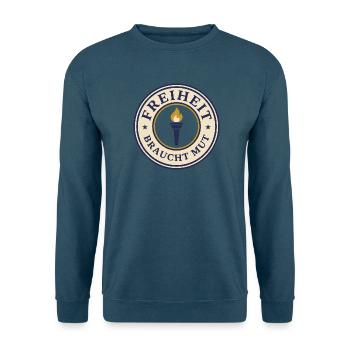 Freiheit braucht Mut Meinungsfreiheit - Unisex Pullover - Indigoblau - Vorne
