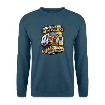 CAMPING-AUTO SELBER AUSBAUEN - Unisex Pullover - Indigoblau - Vorne