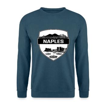 Neapel, Italien, Schildwappen, Vesuv, Geschenk - Unisex Pullover - Indigoblau - Vorne