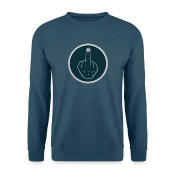 Mittelfinger Zeichen - Unisex Pullover - Indigoblau - Vorne