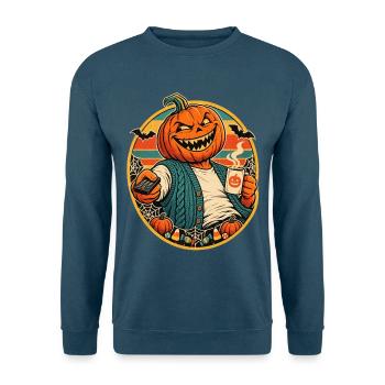 Halloween-Kürbisopa im Ruhestand - Unisex Pullover - Indigoblau - Vorne