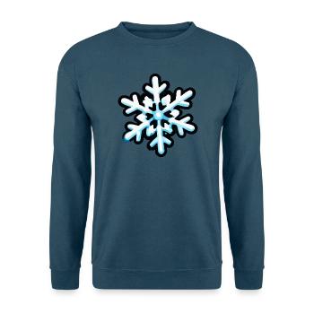 Klarblaue Schneeflocke Farbexplosion - Unisex Pullover - Indigoblau - Vorne