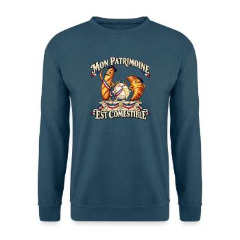 Mein Erbe ist essbar – Humor, Gastronomie, - Unisex Pullover - Indigoblau - Vorne