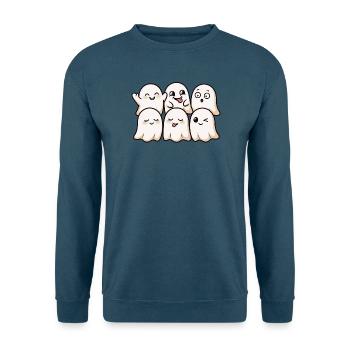 Süße kleine Geister Kawaii Halloween Kinder-Tee - Unisex Pullover - Indigoblau - Vorne