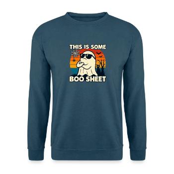 Lustige Halloween-T-Shirts Das ist ein Boo Sheet Ghost - Unisex Pullover - Indigoblau - Vorne
