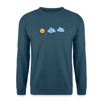 Meine Stimmung: Britisches Wetter-T-Shirt — Lustiges UK Weathe. - Unisex Pullover - Indigoblau - Vorne