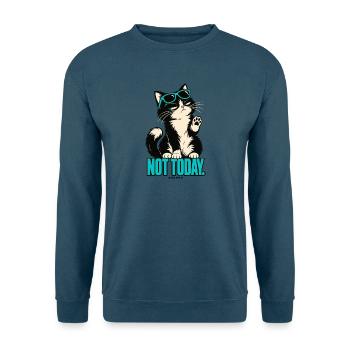 Not Today – Eigenwillige Katze | ODDROO - Unisex Pullover - Indigoblau - Vorne