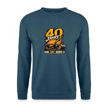 40 Jahre Baggerfahrer – Original & Unverwüstlich - Unisex Pullover - Indigoblau - Vorne