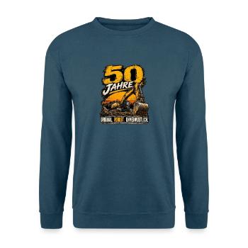 50 Jahre Baggerfahrer – Original & Unverwüstlich - Unisex Pullover - Indigoblau - Vorne