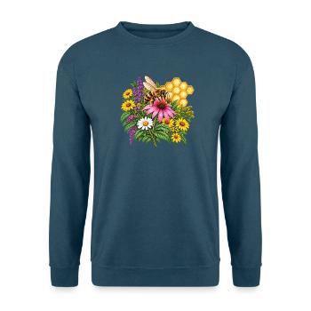 Bienengarten Blütenpracht - Unisex Pullover - Indigoblau - Vorne
