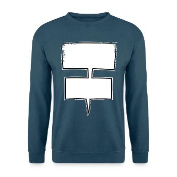 Doppel-Sprechblasen Comic-Style used look - Unisex Pullover - Indigoblau - Vorne