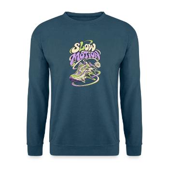 Slow Motion Sneaker Psychedelia - Unisex Pullover - Indigoblau - Vorne