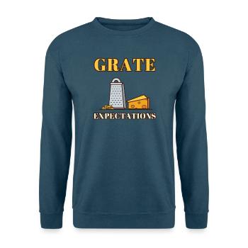 Gittererwartungen - Unisex Pullover - Indigoblau - Vorne