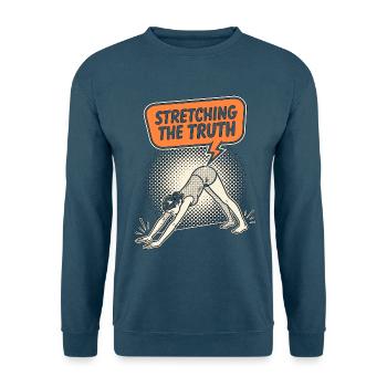 Yoga Instructor Stretching The Truth Holistic Yoga - Unisex Pullover - Indigoblau - Vorne