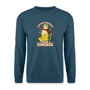 I bau koan Schneemann Schneemaß - Unisex Pullover - Indigoblau - Vorne
