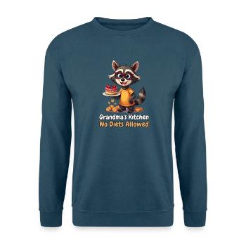 Grandma's Kitchen: No Diets Allowed – Oma Waschbär - Unisex Pullover - Indigoblau - Vorne
