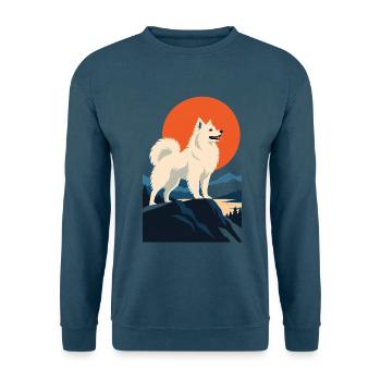 Indian Spitz - Unisex Pullover - Indigoblau - Vorne