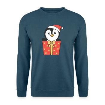 Pinguin Weihnachten Geschenk Winter Tiere - Unisex Pullover - Indigoblau - Vorne