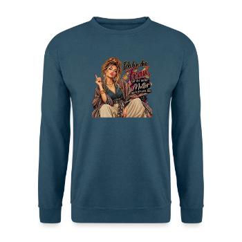 Ich bin die Frau, vor der Mama warnte - Unisex Pullover - Indigoblau - Vorne